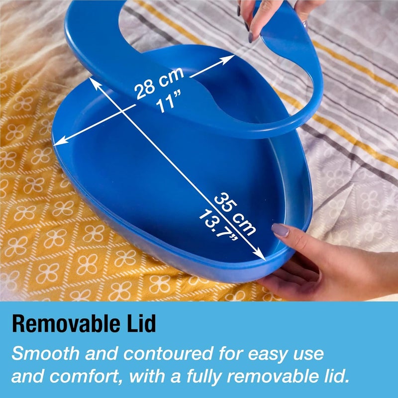 Tilcare Contoured Bedpan Set with 25 Super Absorbent Pads and Liners - Heavy Duty Bed Pan for Females and Men - For Hospital or Home Use of the Elderly and Bedridden Patients - Pads Absorb up to 35 oz /1000ml - Image 5